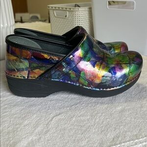 Dansko XP 2.0 Clog Patent Leather Color Wash Size 39 US 8.5 9 Multicolor